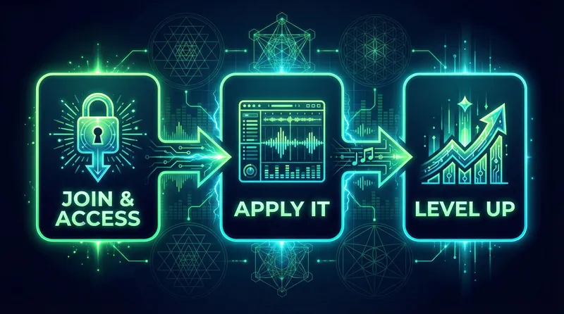 3 Steps: Join & Access, Apply It, Level Up