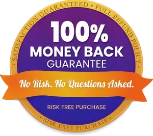 100% Money Back Guarantee - No Risk, No Questions Asked