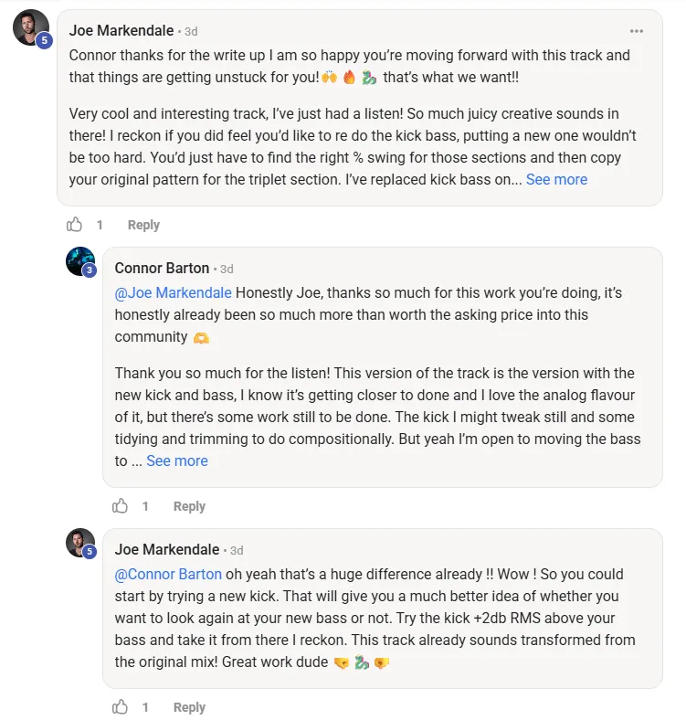 Community discussion and feedback